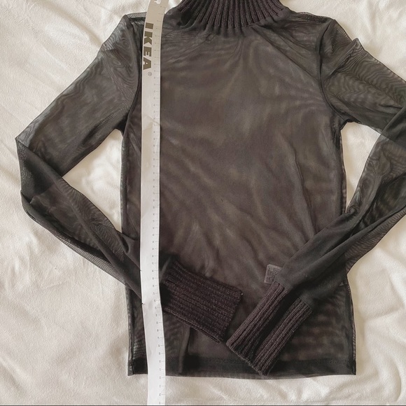 Zara Tulle Mesh Turtleneck Shirt - Picture 9 of 10